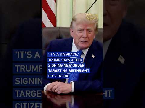 'It's a disgrace,' Trump says after signing new order targeting birthright citizenship