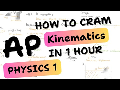 How to Cram Kinematics in 1 hour for AP Physics 1