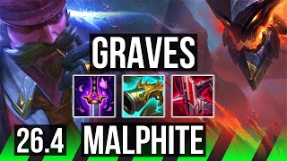 GRAVES vs MALPHITE Perfect KDA 14-0-5 KR Grandmaster 26.4