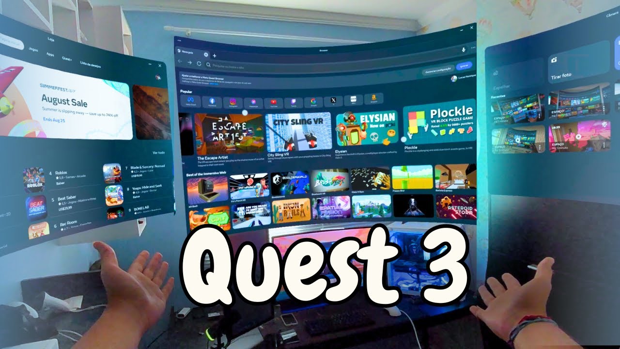 A experiência ÚNICA de utilizar o Meta Quest 3