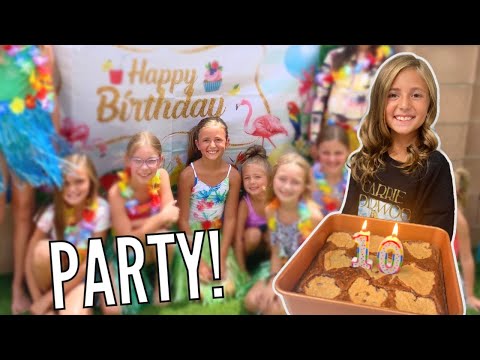 HALLIE'S HAWAIIAN THEMED BIRTHDAY PARTY! | She's Turning the BIG TEN!