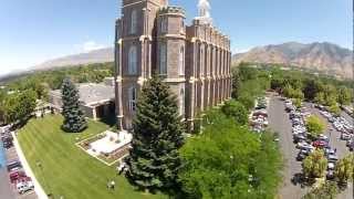 preview picture of video 'Aerial Video of Logan Temple'