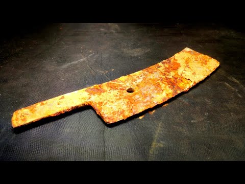 Antique Hog Splitter Meat cleaver | Restoration of Old Rusty Meat Cleaver | Zang mang restoration