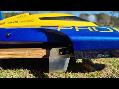 Upgraded Curved Turn Fin Testing Proboat UL-19 RTR Hydroplane