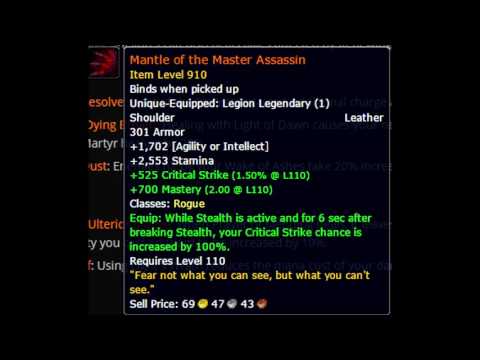 7.1.5 PTR Assassination Rogue PvE theorycrafting