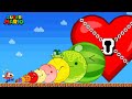 Mario Vs Suika Fruits Evolution Into HEART
