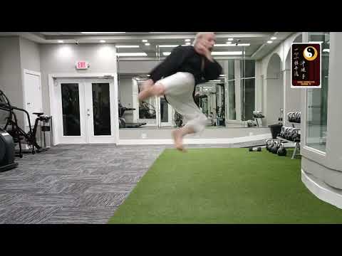 Tracking Legs: Flying side thrust kick with the rear leg – Sensei Rod Lindgren