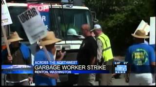 Garbage piles up during Seattle-area recycle-driver strike