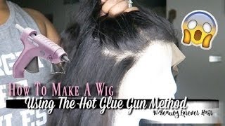 HOW TO: Easiest DIY QUICK WEAVE WIG For Beginners Using HOT Glue Gun Method | beautyforever.com