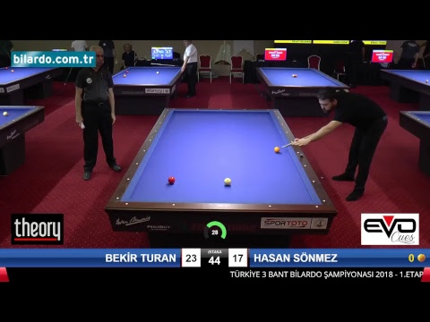 BEKİR TURAN & HASAN SÖNMEZ Bilardo Maçı - 2018 ERKEKLER 1.ETAP-2. Ön Eleme