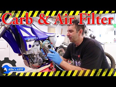 Yamaha YZ426F carb cleaning and air filter - Ep 6