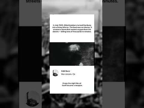 Operation Gomorrah: The Firestorm of Hamburg #solider #ww2 #militaryeverything #military