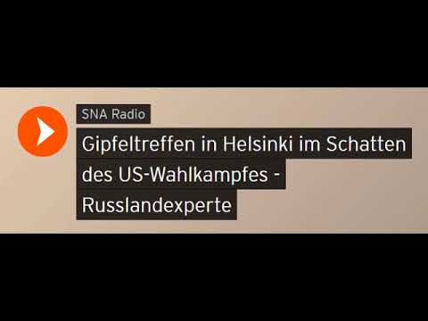 Russlandexperte: Gipfeltreffen in Helsinki im Schatten des US-Wahlkampfes (Sputniknews)