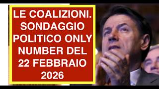 LE COALIZIONI. SONDAGGIO POLITICO ONLY NUMBER DEL 22 FEBBRAIO 2026