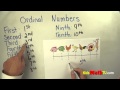 Ordinal Numbers Math Tutorial Lesson, 1st, 2nd, 3rd, 4th