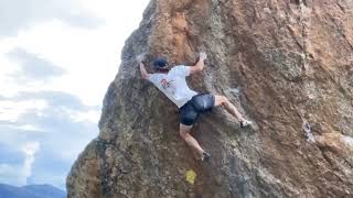 Video thumbnail of Falsche Götter, 7c+. Silvretta