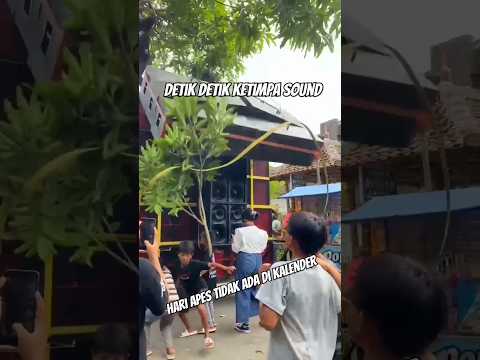 hit by the sound system from the top of the truck