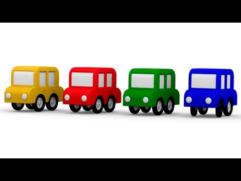 ¡Aprende colores con los 4 coches coloreados! Dibujos animados de coches. Series para niños.