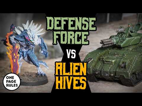 We have Tanks! - Human Defense Force VS Alien Hives - Grimdark Future Battle Report