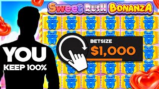BIG WINS From SWEET RUSH BONANZA SLOT!!