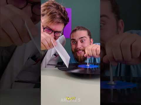 Playing Vinyl With Paper?! 📃 #shorts #experiment #testingvideo