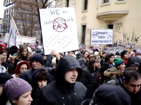 14/01/2012 Anti shale gas protest in Sofia, Bulgaria