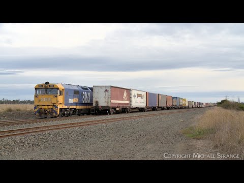 6MP4 Pacific National TOLL Container Train Crosses 7902v At Gheringhap (28/6/2024) - PoathTV