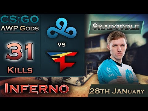 CSGO Skadoodle vs FaZe - POV ELEAGUE - AWP Gameplay - Inferno