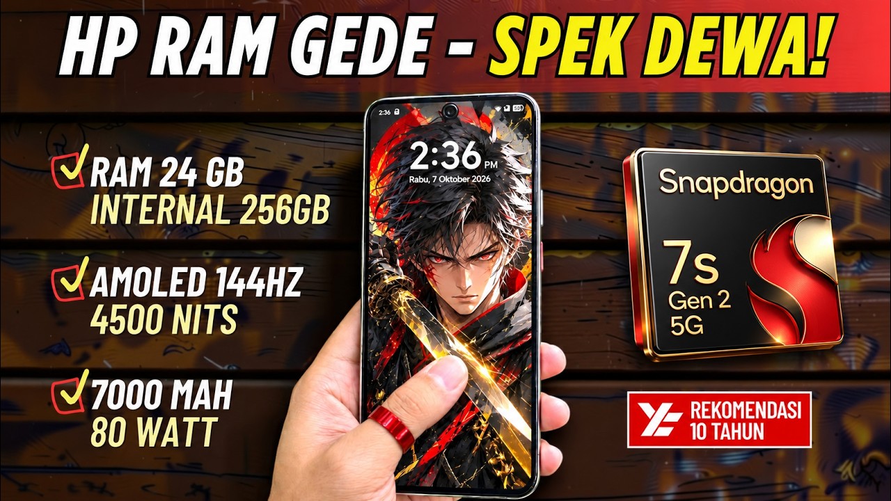 TOP 5 HP MURAH (RAM GEDE + SPEK DEWA) OKTOBER 2026