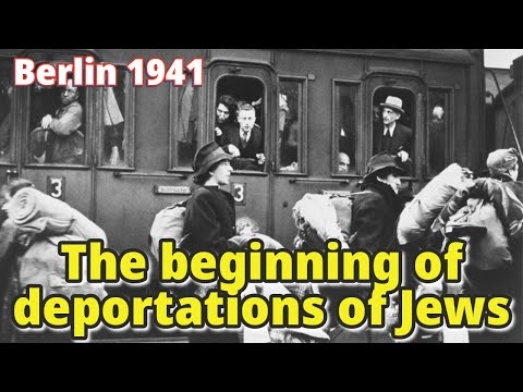 The beginning of the deportation of Jews from Berlin in 1941.