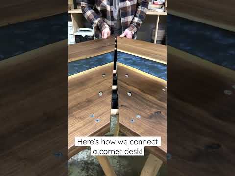 How To Connect A Corner Desk! #wood