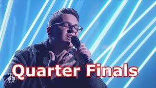 Christian Guardino Sings Make it Rain w Judges Comments Quarter Finals America's Got Talent 2017