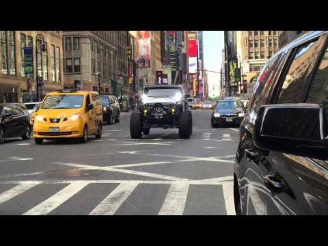 VERY NICE FULLY LOADED 2015 RUBICON JEEP CRUISING BY ON 7TH AVE. IN MIDTOWN, MANHATTAN, NYC.
