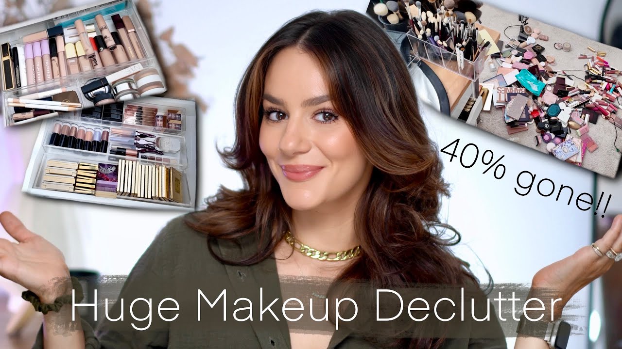 DECLUTTER MY ENTIRE MAKEUP COLLECTION: A Look inside my entire makeup collection || Tania B Wells