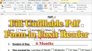 how to Fill unfillable Pdf form in foxit reader
