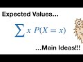 Expected Values, Main Ideas!!!