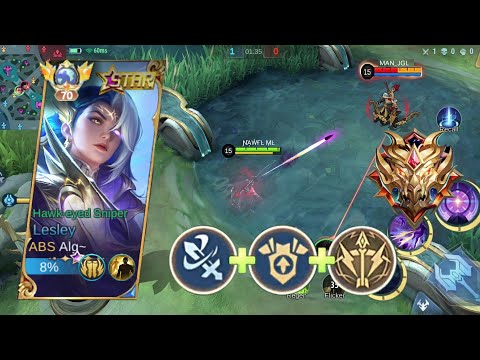 THE ONE SHOT ONE KILL/ GLOBAL_70 LESLEY BUILD AND EMBLEM SAVAGE/MOBILE LEGENDS 20 kills!!!🔥