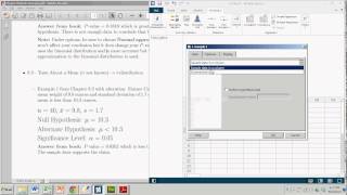 Hypothesis Tests About a Mean (t-test) with Minitab Express