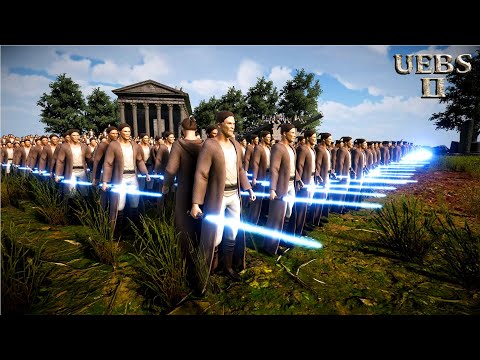 DEFENDING THE TEMPLE 3,500 LASER KNIGHTS vs 1,200,000 ZOMBIES | Ultimate Epic Battle Simulator 2