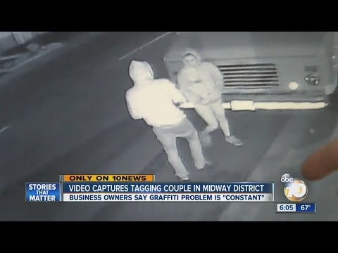 Midway District neighborhood plagued by taggers hopes video leads to arrests