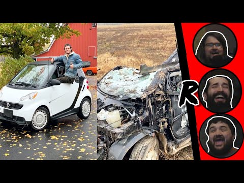 I destroy a brand new smart car in 3 minutes flat - @whistlindiesel | RENEGADES REACT TO