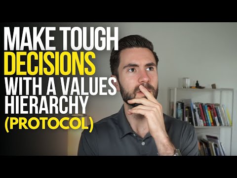 Make tough decisions with a values hierarchy. (Protocol)