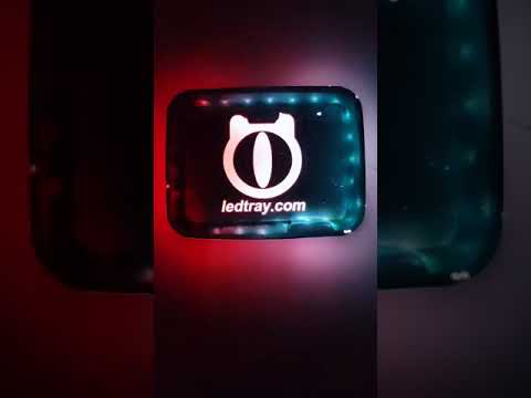 Custom logo GlowTray led RGB COLORFUL Rolling Serving Plastic Glow Tray for Smoke Cookies Rantz