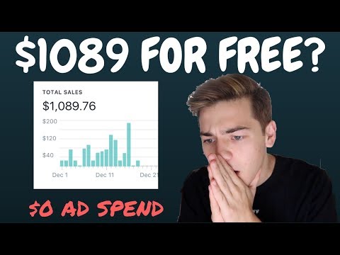 I MADE $1089 WITH $0 AD SPEND (HOW I DID IT) | SHOPIFY DROPSHIPPING