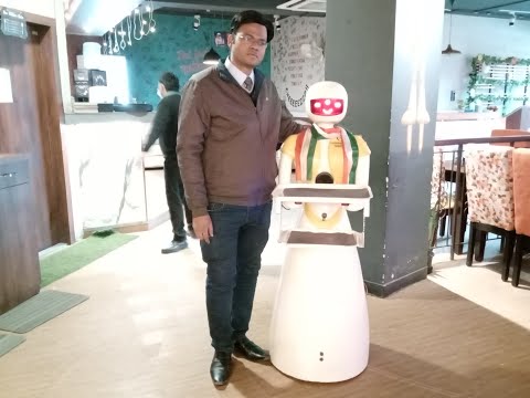 Robot Waiter Food Serving for Restaurant Colleges Receptions Hotels