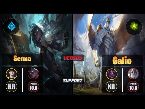Naehyun SENNA (Support) [Glacial Augment] VS GALIO - Master KR Patch 10.8