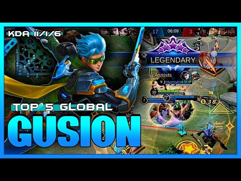GUSION FAST & SMOOTH HAND COMBO || Gusion Gameplay by Top 5 Global || MLBB