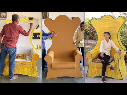 Eco-Friendly Cardboard Chair Designs - Freestanding #ecofriendly #cardboard #chair