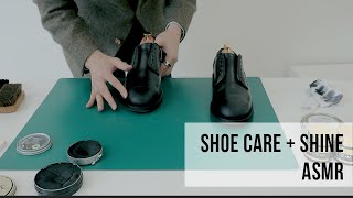 ASMR 클래식 슈케어 구두닦는 소리 노토킹  Shoe Care & Shine 靴磨き