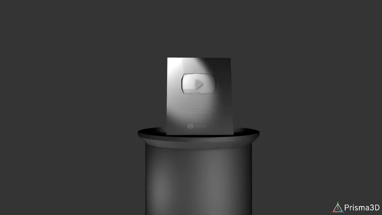 Silver Play Button || 3D Model In Prisma 3D